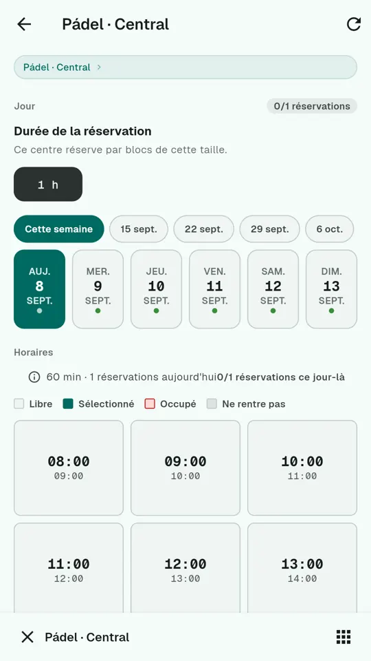 La réservation de votre client